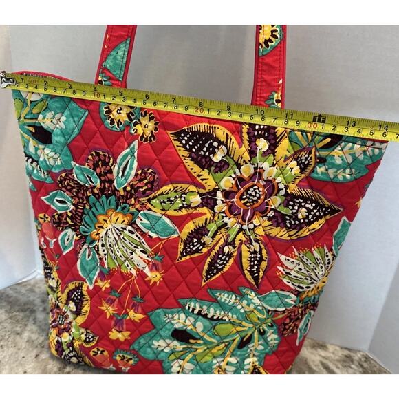 Vera Bradley Tote Bag, Rumba Summer 2017, Red with Colorful Flowers - Picture 10 of 10
